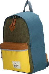 Sárga–kék vízálló iskolai hátizsák „Smile”