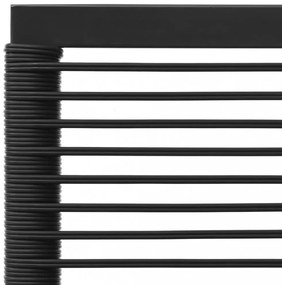 5 részes fekete-szürke polyrattan kerti ülőgarnitúra