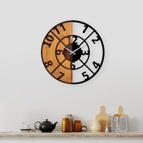 Fali óra 56 cm átmérő, 1xAA, fa/fém kivitel