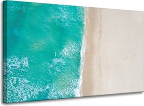 Vászonkép Víz Hullámok Tengerpart Homok 100x60 cm Ideális ajándék