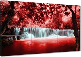 Vászonkép 120x80 Vörös vízesés Kaszkád