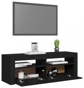fekete TV-szekrény LED-világítással 120 x 35 x 40 cm