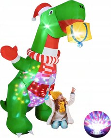 Felfújható Világító Dinoszauruszok XXL Karácsonyi Dekoráció Led Karácsonyi Dekoráció 240CM