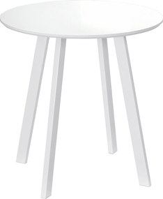HOMCOM 72 x 72 cm-es Kerek Étkezőasztal 2 Fő Részére Modern Étkezőasztal Kiffűzött Lábakkal Konyhába, Étkezőbe és Nappaliba Fehér | Aosom