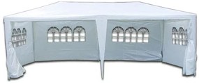 Kerti party sátor 3×6 m fehér ablak/cipzár és PE sátor