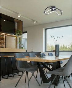 ZUMA LINE 19602C-BK PAUL Modern LED Mennyezeti Lámpa Fekete LED IP20