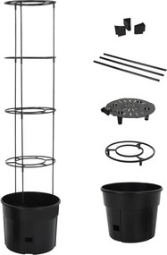 vidaXL antracitszürke polipropilén paradicsomtermesztő Ø39 x 150 cm