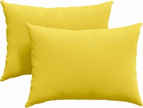 vidaXL Kanapé párnák 2 pcs Világos sárga 70 x 50 cm szövet