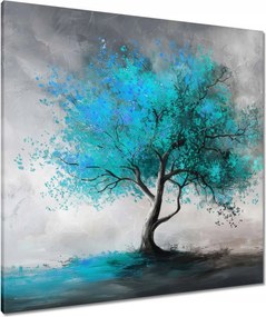 Vászonkép 80x80 Kék fa Modern Art