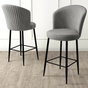 Fora Grey and Black bárszék szett, 4 db, 4 db