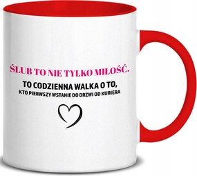 Bögre Piros Fül Esküvő Nem Csak Szerelem Esküvő Évforduló Ajándék Pároknak