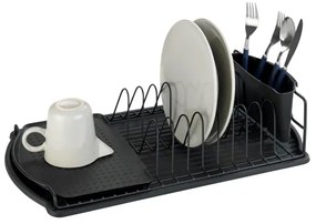 WENKO 54767100 - Csepegtetőtálca BASIC 47,5x26,5 cm fekete