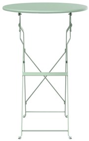 Összecsukható Kerti Asztal Világosszürke Ø50x71 cm Acél