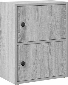 vidaXL szürke sonoma színű szerelt fa könyvespolc 40x24x52 cm