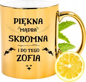Prémium Arany Csillogó Bögre Zsófia Ajándék Nyomtatott Fotóval
