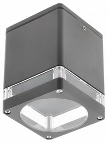 Lámpa Mennyezeti lámpatest RIVEN, aluminium, 102x120, IP54, max 35W, négyzet, grafit