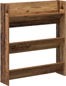 vidaXL antik fa színű szerelt fa fali cipősszekrény 80 x 18 x 90 cm