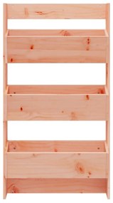 3 szintes tömör duglászfenyő fali virágtartó 60 x 18,5 x 110 cm
