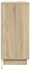 LED-es oldalszekrény Sonoma tölgy színben - 71 x 34,5 x 75 cm - Mérnökelt fából készült