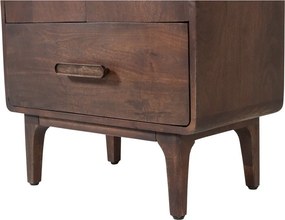 Sötét natúr színű mangófa szekrény 60x200x35 cm Liya – WOOOD