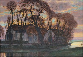 Fali fotótapéta Étkezőbe Esti tájkép 152x104 Ragasztó