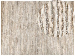Fehér és bézs pamutszőnyeg 300 x 400 cm BARKHAN Beliani