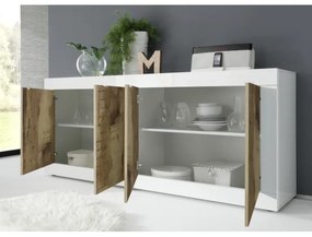 NERILA komód fehér/barna