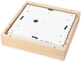 Mennyezeti lámpa NATURAL SQUARE 4xE27/15W/230V 39x39 cm fenyő/fehér