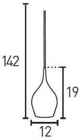 Searchlight 6461-12RE - Csillár zsinóron VIBRANT 1xE14/60W/230V piros