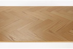 Étkezőasztal tölgyfa dekorral 80x160 cm Fabio – White Label