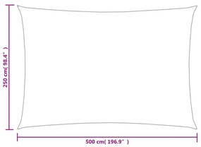világoszöld négyszögletű HDPE napvitorla 160 g/m² 2,5x5 m
