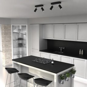 Spotlámpa PRESTON 2xGU10/40W/230V fekete