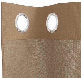 2 db világosbarna színű fátyolfüggönyök rojtokkal