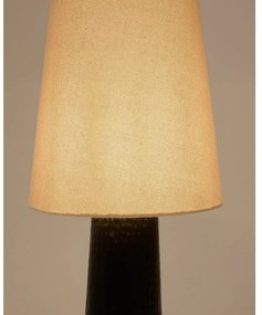 Fekete-krémszínű állólámpa textil búrával (magasság 129 cm) Senni – Kave Home