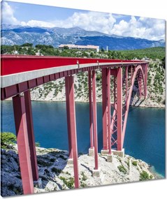 Vászonkép 80x80 Horvátország Maslenica híd