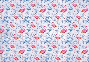 Fotótapéta Flamingók trópusi levelek 368x254 elegáns a nappaliba +ragasztó
