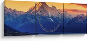 Kép - Pukaki-tó (órával) (90x30 cm)