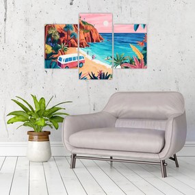 Kép - Lakóautó az óceánnál (90x60 cm)