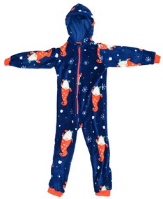 CHRISTMAS ONESIE gyerek overál kék - többféle méretben Méret: 110 - 116