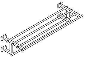 GROHE 40512001 - ESSENTIALS CUBE 600 mm többfunkciós törölközőtartó, fényes króm