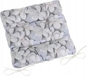 Steppelt ülőpárna 40x40 cm szürke virágmintás