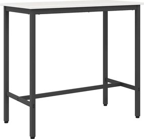 vidaXL asztal Fehér 100 x 50 x 91 cm Műszaki fa és acél