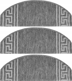 Lépcsőszőnyeg Szürke Lapos Szövésű Kötél Szőnyeg Lépcsővédő 64x24