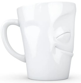 'Elégedett' fehér porcelánbögre, 350 ml - 58products