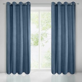 Függöny huzat 140x250 sötétkék-ezüst