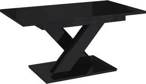 Maasix BKG Magasfényű Fekete 4 személyes étkezőszett Fekete Elvira székekkel N