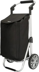 Fekete állítható bevásárlókocsi kerekeken „Hercules”