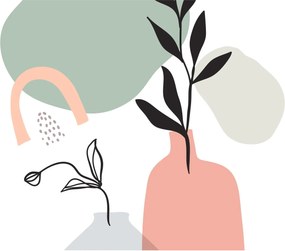 Üveg kép - Virágok vázában N⁰3 (70x50 cm)