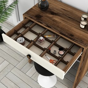 Lizbon Mirror - Walnut, Cream