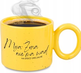 Bögre XXL Sárga Feleség Lány Ajándék Évforduló Feleségem Nincs Hibája